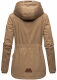 Marikoo Bikoo Damen gefütterte Winterjacke mit Teddyfell Taupe Größe XXL - Gr. 44