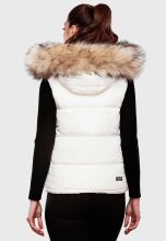 Marikoo Eisflöckchen ladies winter quilted vest with fur collar