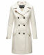 Marikoo Nanakoo Damen Trenchcoat Wintermantel Offwhite Größe L - Gr. 40