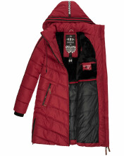 Marikoo Armasa lange Damen Winter Steppjacke Blood Red Größe S - Gr. 36