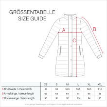 Marikoo Armasa lange Damen Winter Steppjacke Blood Red Größe S - Gr. 36