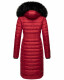 Navahoo Umay Damen lange Winterjacke mit Fellkragen Blood Red Größe M - Gr. 38