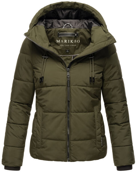 Marikoo Shimoaa XVI Damen Winter Steppjacke Dark Olive Größe XL - Gr. 42