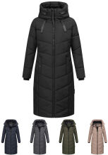 Navahoo Schmatzibaer lange Damen Winter Steppjacke