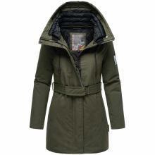 Navahoo Eishauch Damen Winterjacke Dark Olive Größe XL - Gr. 42